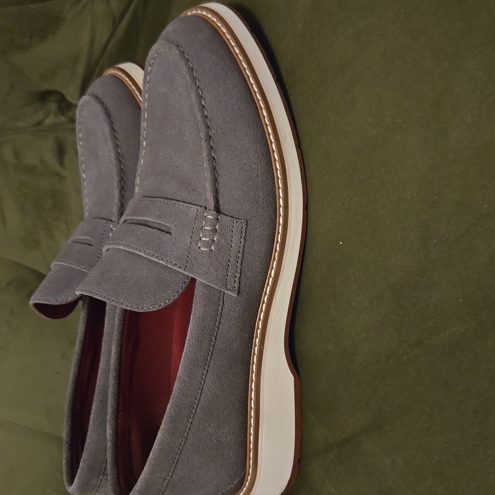 Gray Suede Men's Loafers From Cole Haan Size 10